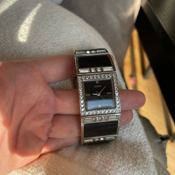 Guess Black and Silver Crystal Watch - Picture 2 of 6